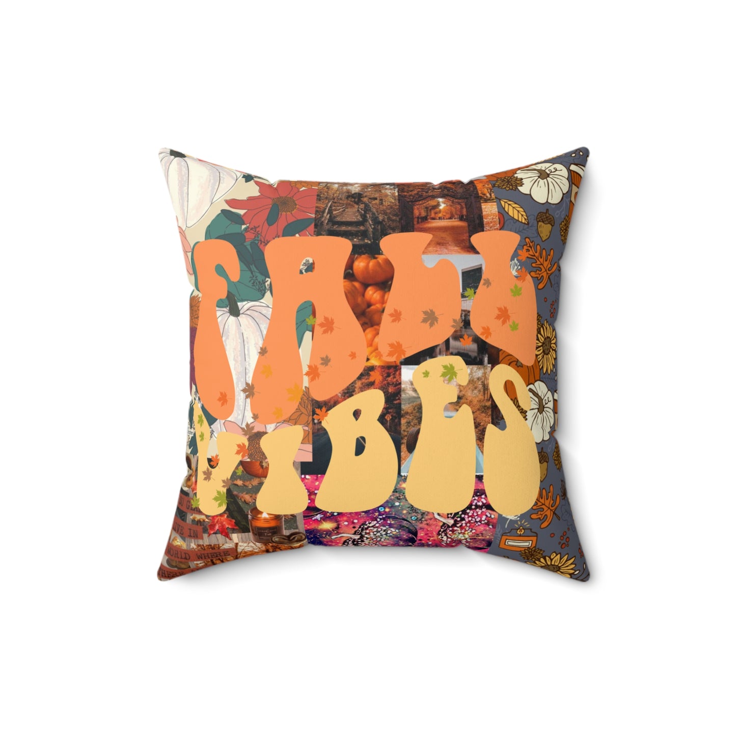 Fall Decor Spun Polyester Square Pillow