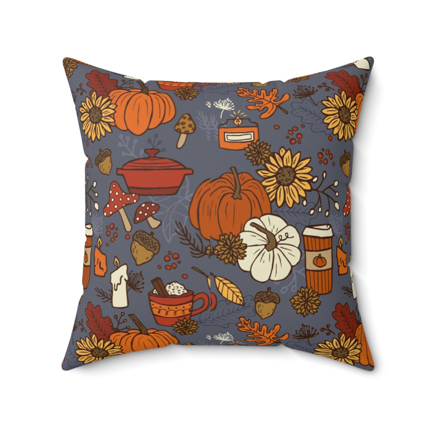 Fall Decor Spun Polyester Square Pillow