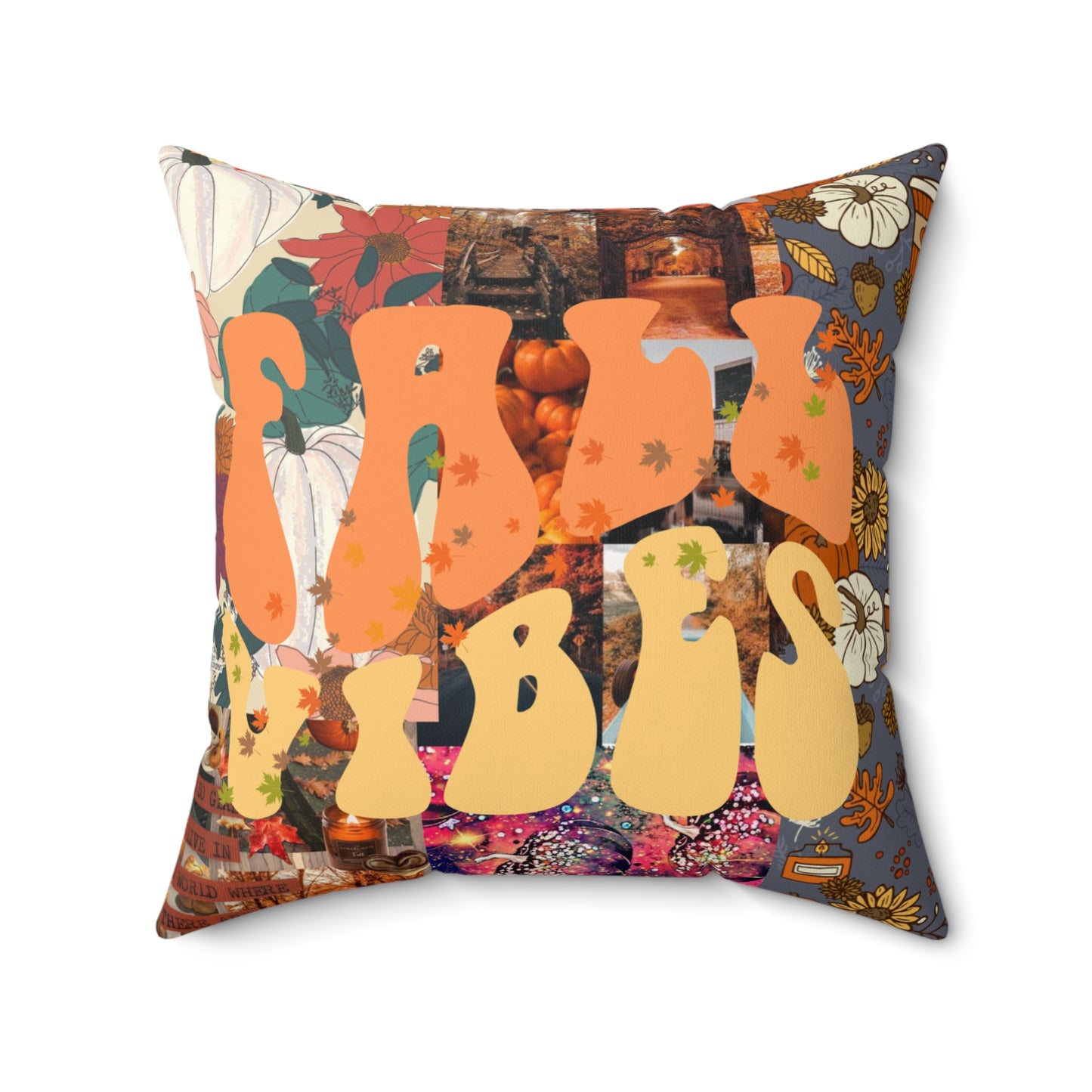 Fall Decor Spun Polyester Square Pillow