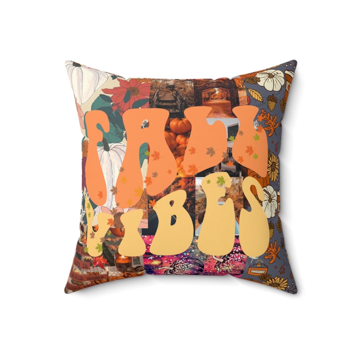 Fall Decor Spun Polyester Square Pillow